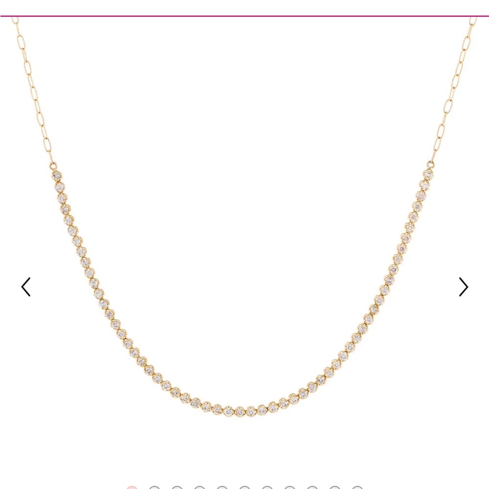 2 carat gold Cupcake Set Diamond Tennis Choker 14K - Picture 2 of 3